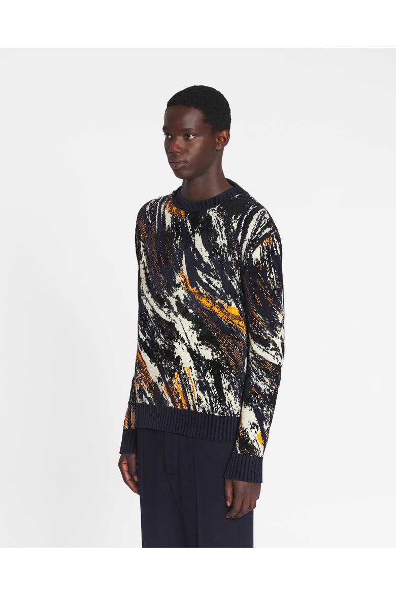 ABSTRACT JACQUARD SWEATER, Alternate, color, NAVY BLUE/MULTICOLOUR