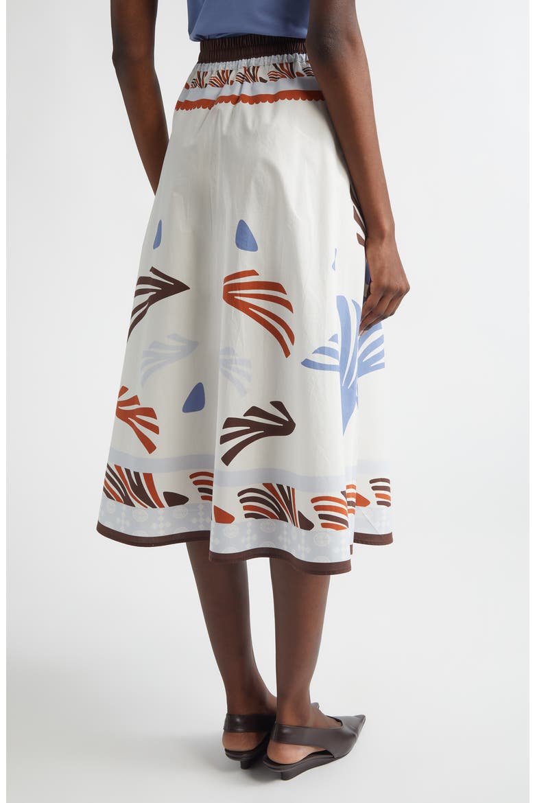 Summer Print Cotton Midi Skirt, Alternate, color, WHITE MULTI