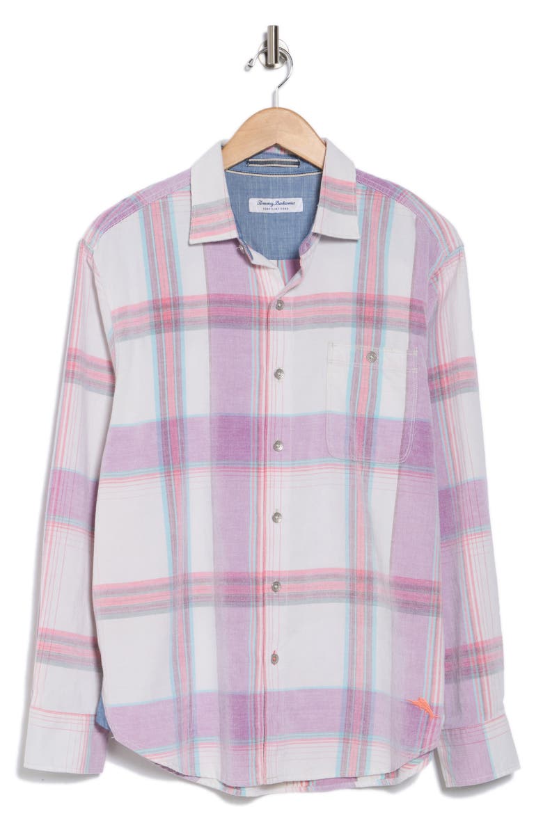 Tommy Bahama Coastline Grand Isle Plaid Corduroy Button-Up Shirt, Alternate, color, Sandstone