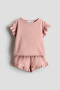 H&M 2-piece Frill-trimmed Terry Set