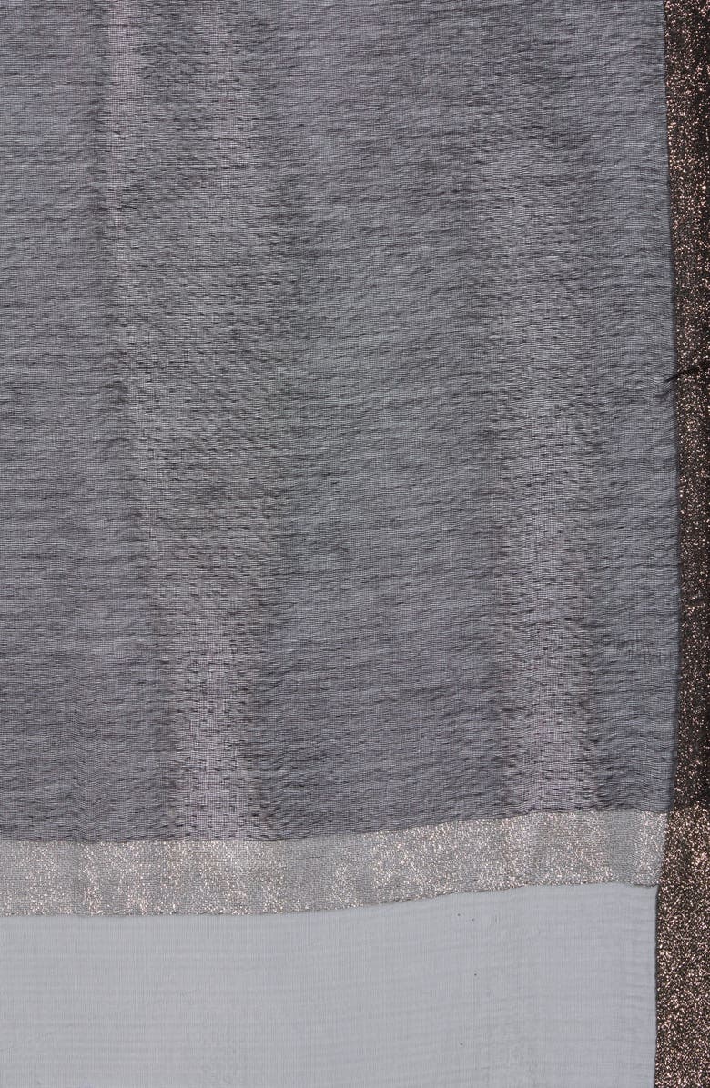 ELLIAN Gold Trim Scarf, Alternate, color, Black