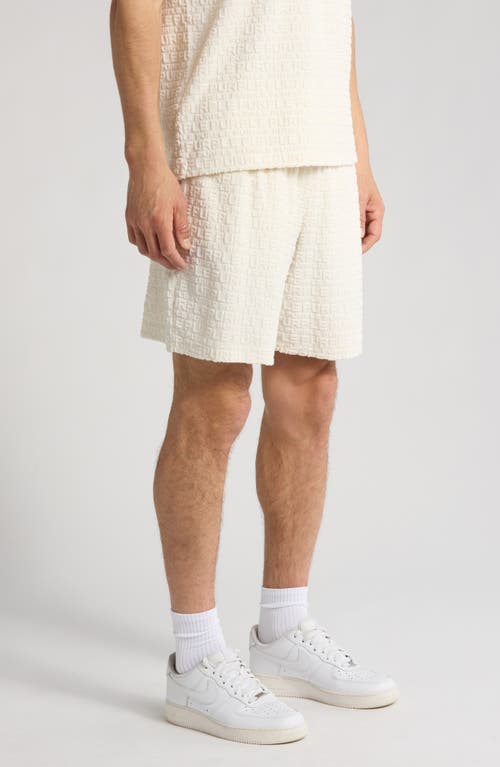 Purple Brand Cotton Terry Blend Pull-on Shorts In White
