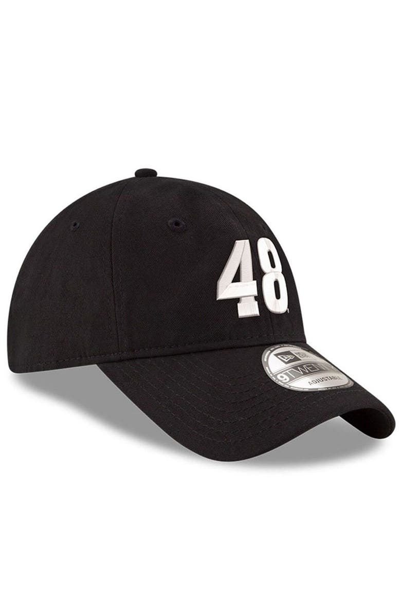 New Era Men's New Era Black Alex Bowman Enzyme Washed 9TWENTY Adjustable Hat, Alternate, color, Black