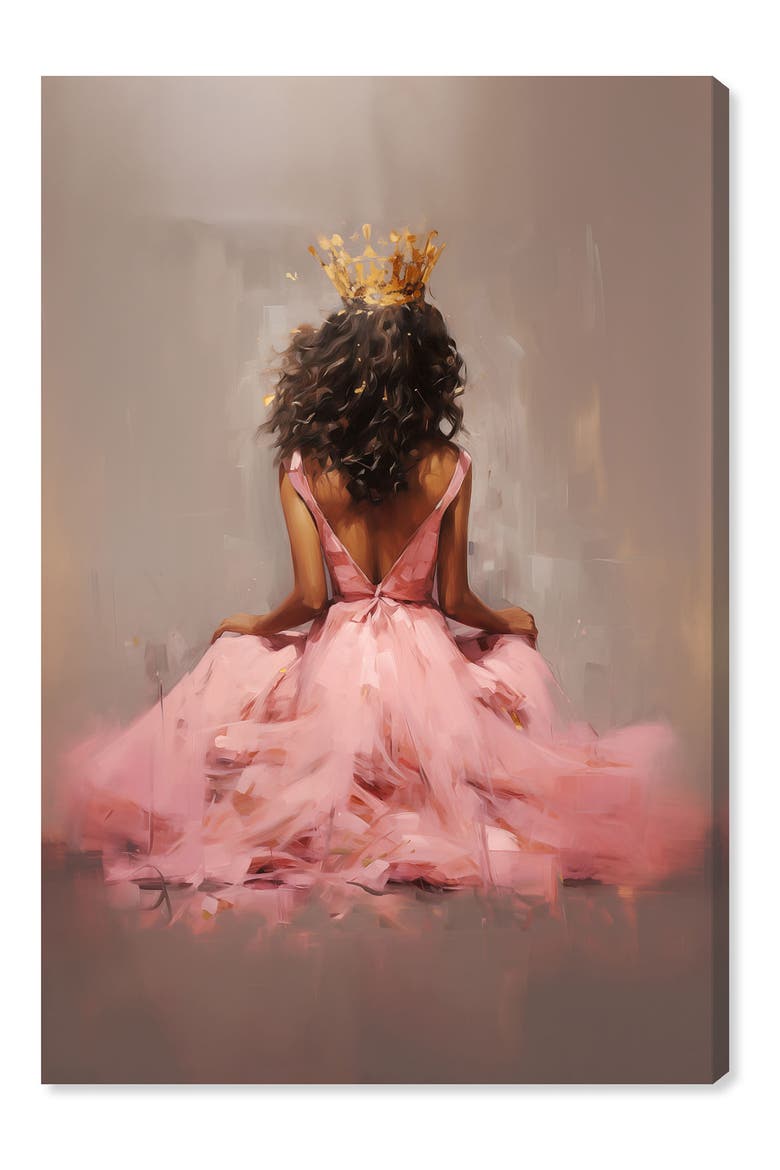 Princess In Pink Canvas Wall Art, Main, color, PINK