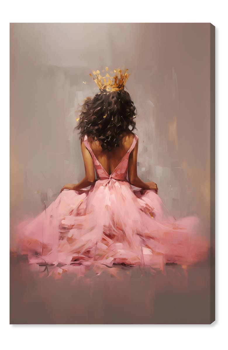 Wynwood Studio Princess In Pink Canvas Wall Art, Main, color, Pink