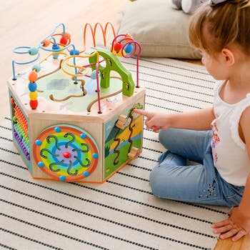 Prewschool Play Lab 7-in-1 Large Wooden Activity Station