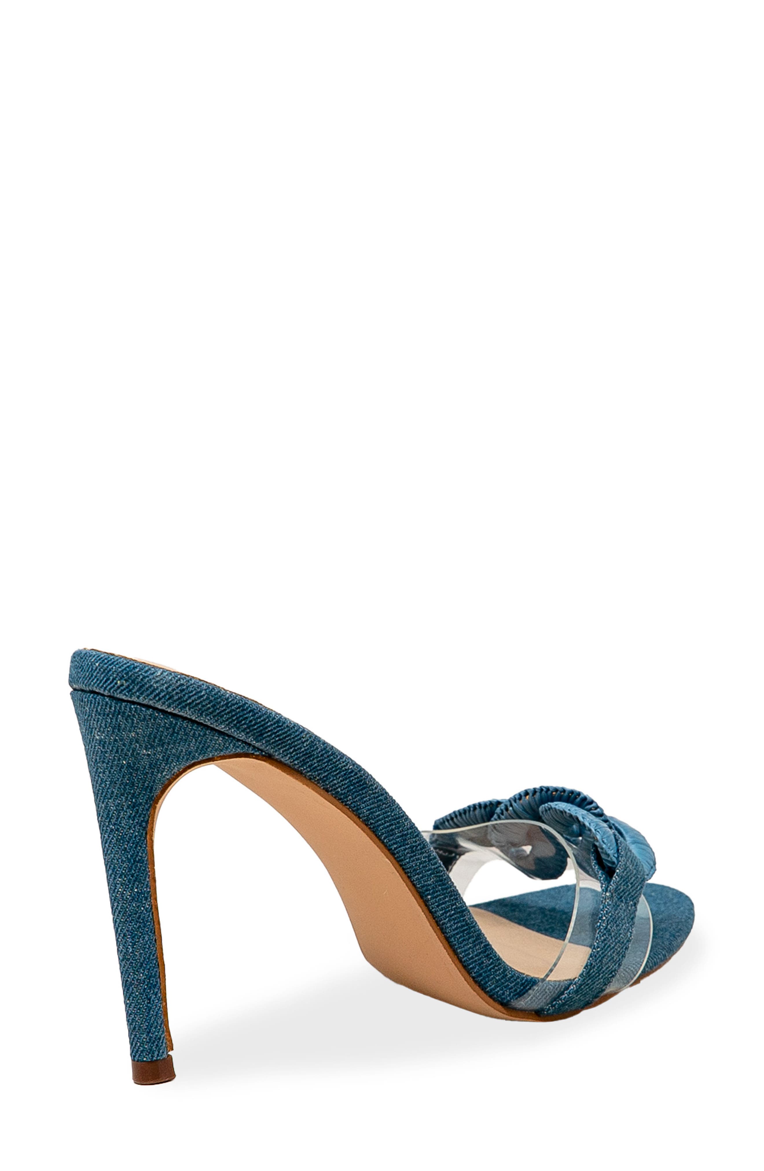 Chunky Link Stiletto Mule Sandal, Alternate, color, DENIM