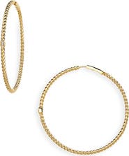 Nadri Golden Hour Extra Large Hoop Earrings