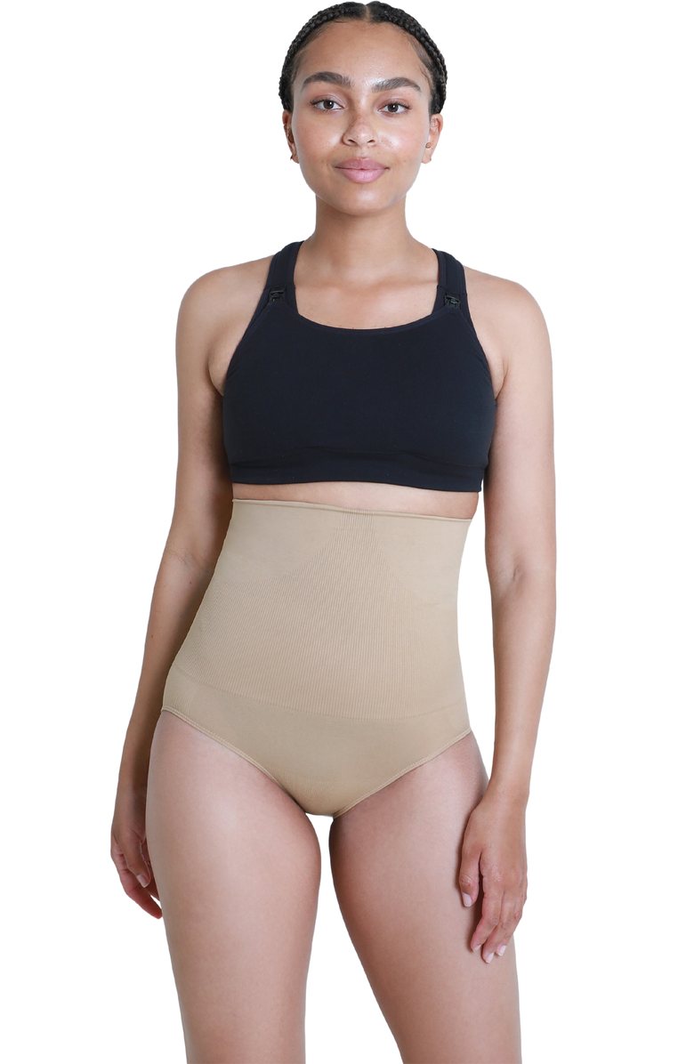 Ingrid & Isabel Postpartum Belly Support Underwear Bundle, Alternate, color, Black/Beige