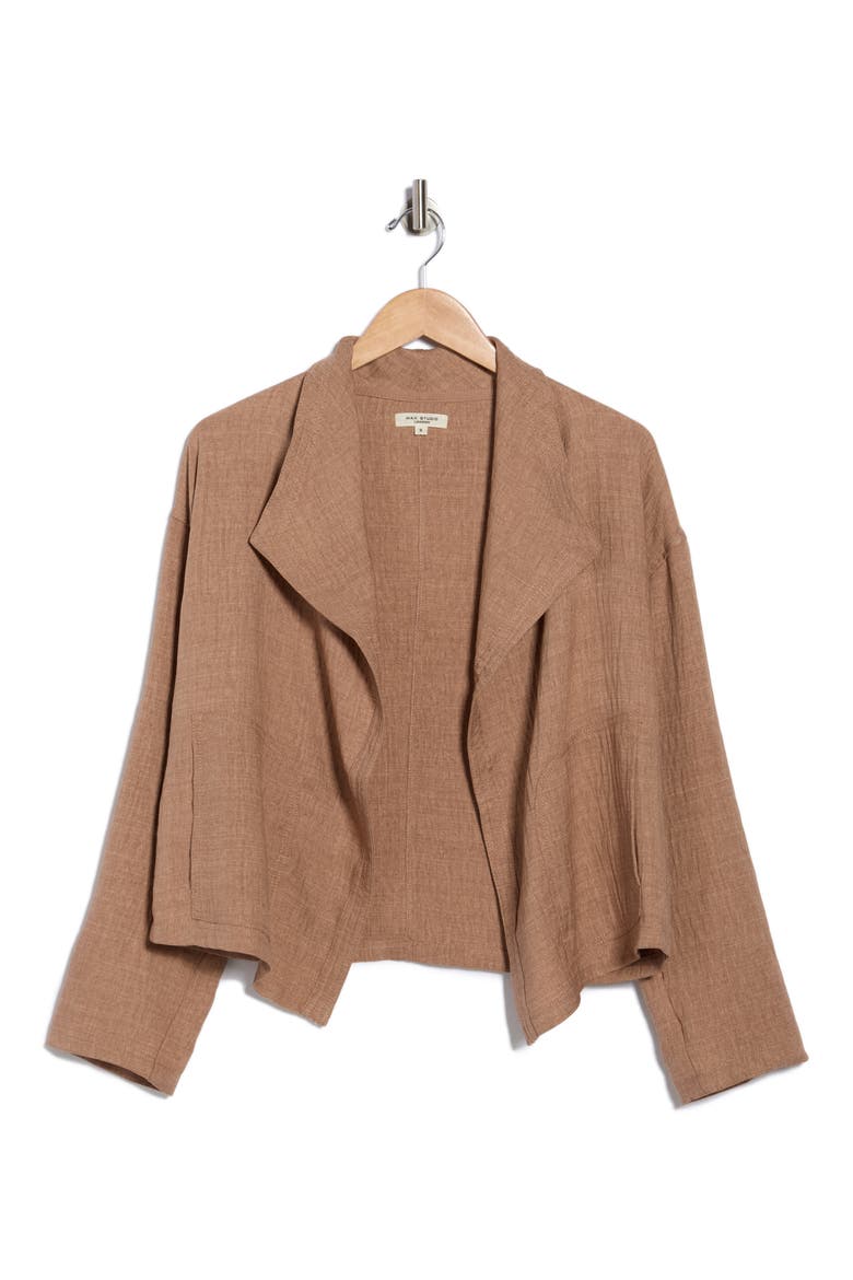 Textured Drape Jacket, Alternate, color, HEATHER MUSHROOM