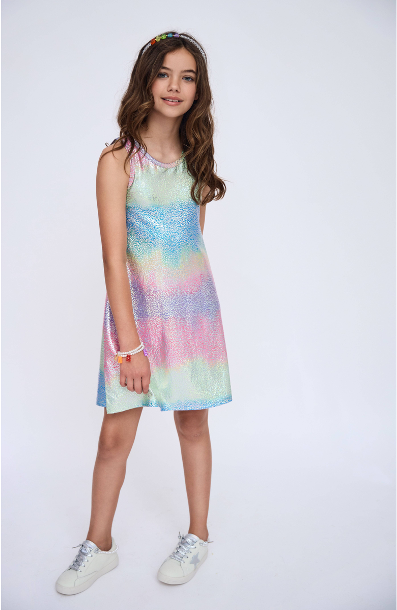 Lola + The Boys Metallic Ombre Tank Dress, Alternate, color, 