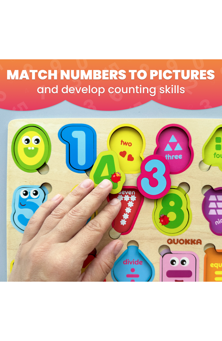 Quokka Wooden Puzzle Set for Toddlers - Educational Puzzles, Alternate, color, Abc Numbers