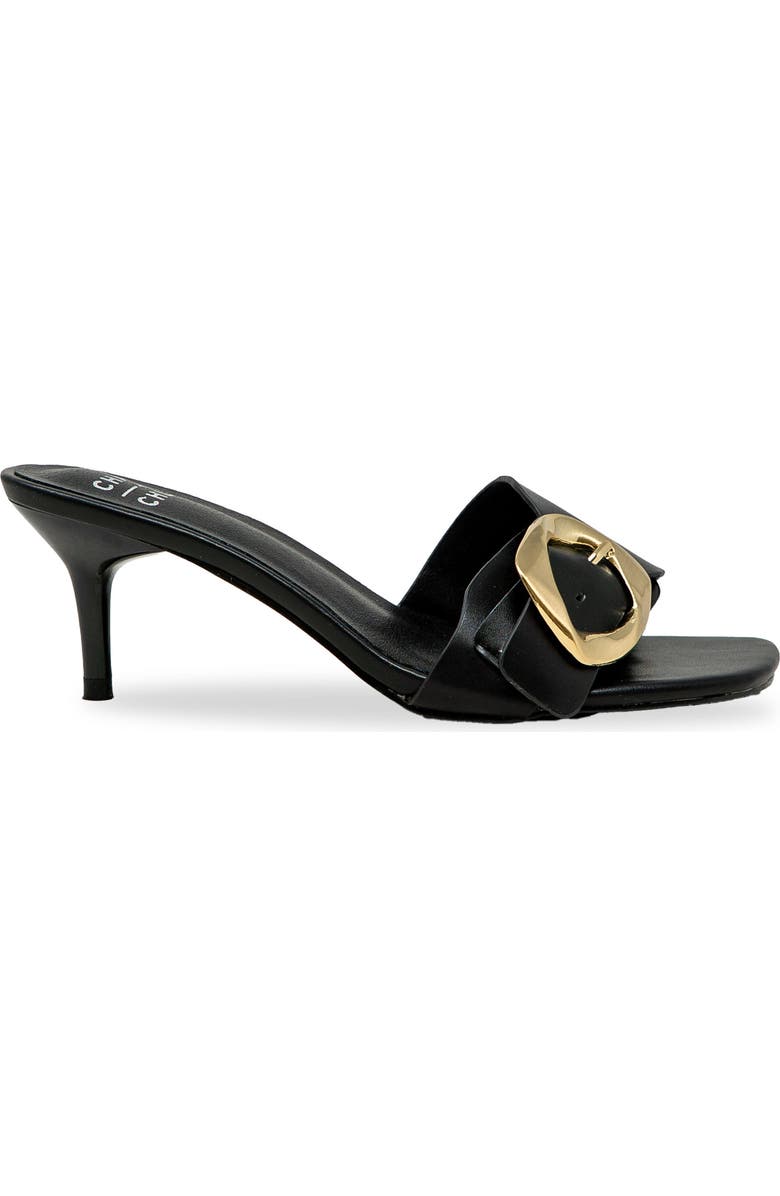 CHASE AND CHLOE Nailee Buckle Slide Sandal, Alternate, color, Black