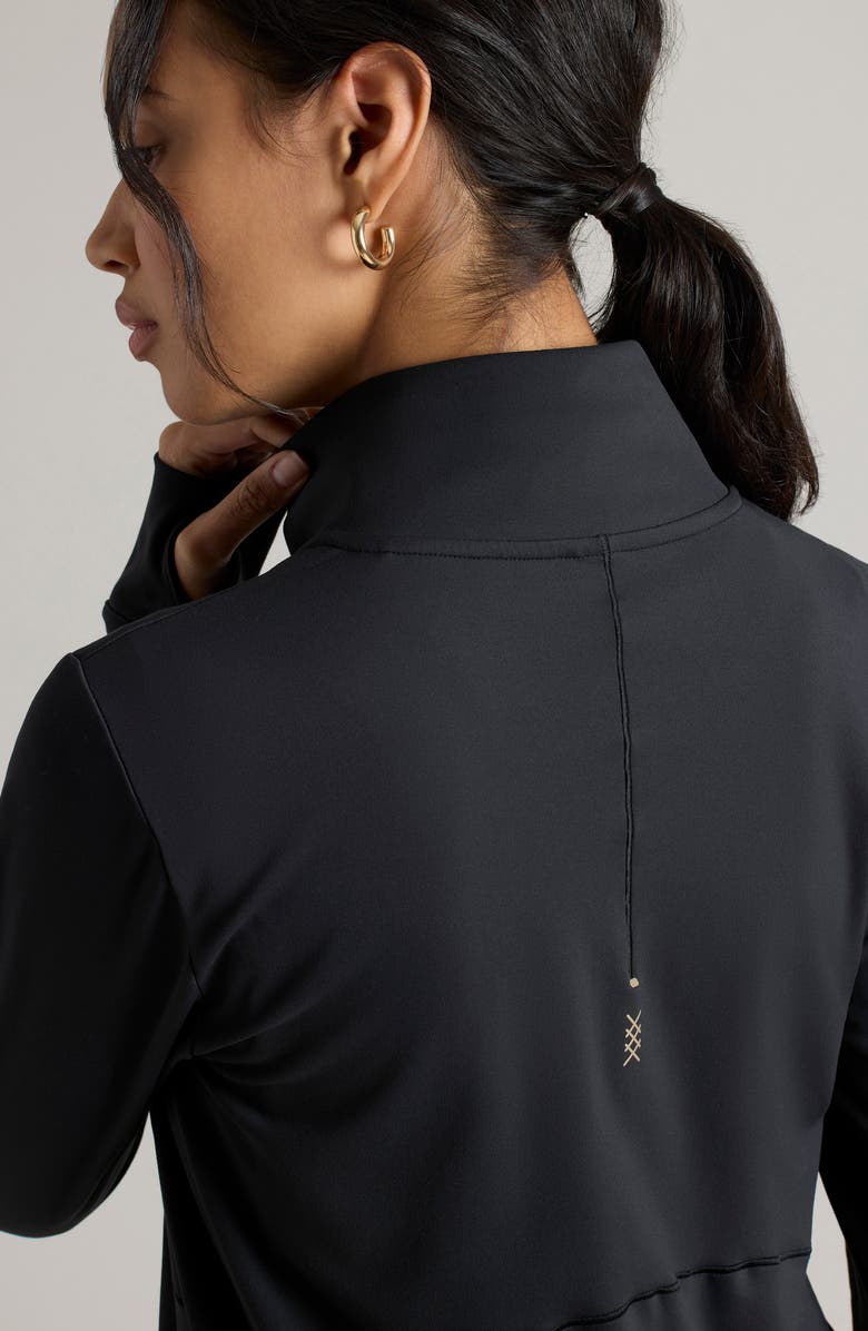 Rhone Course to Court Long Sleeve Quarter Zip Top, Alternate, color, Black