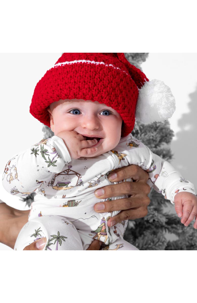 Bellabu Bear Baby Yuletide Convertible Footie, Alternate, color, Yuletide