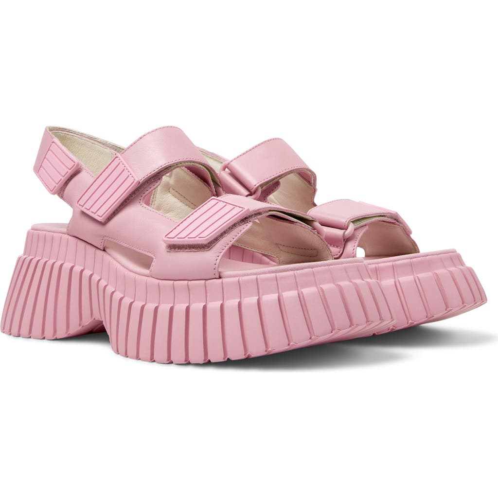 Camper Pix Bcn Platform Sandal In Medium Pink