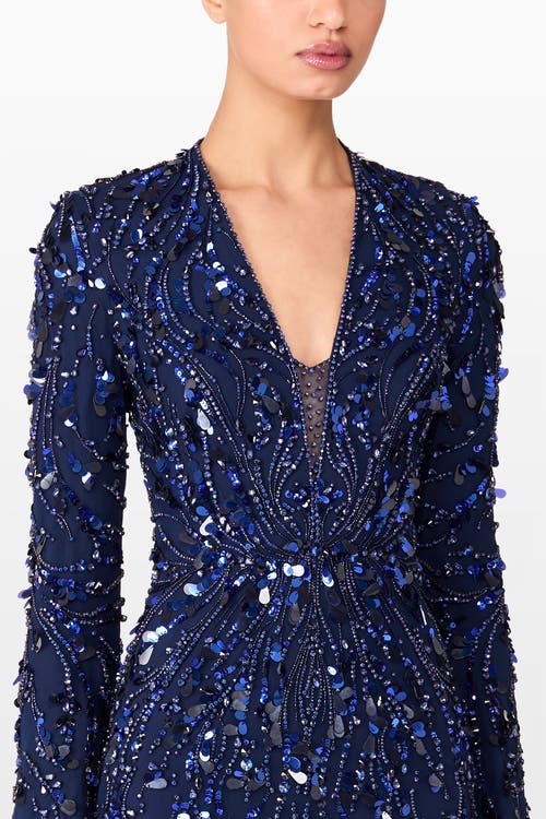Jenny Packham Kaia Gown In Blue