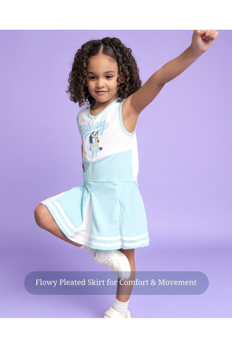 Sleeveless Cheerleader Dress, Alternate, color, Bluey Light Blue