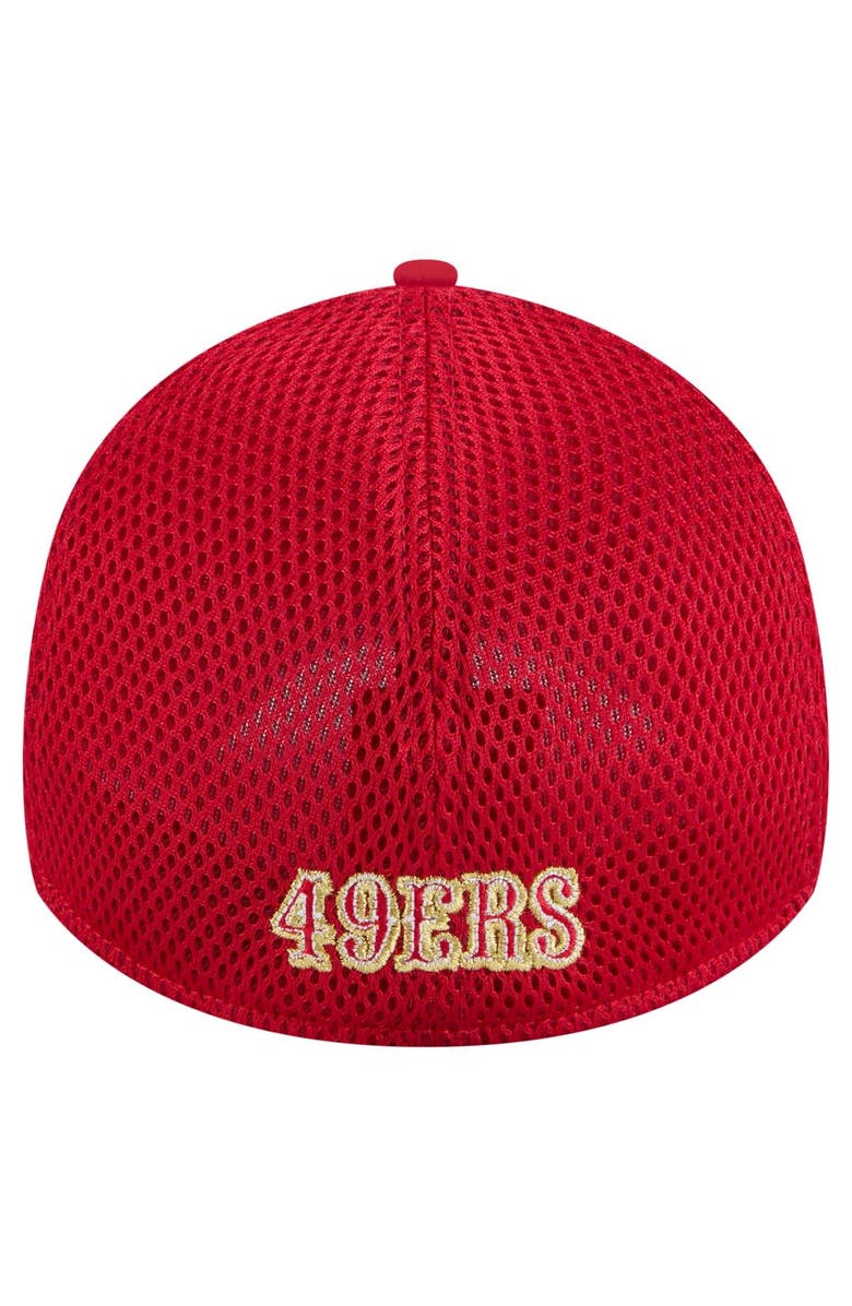 New Era Men's New Era Scarlet San Francisco 49ers Game Day Linear 39THIRTY Flex Hat, Alternate, color, Scarlet