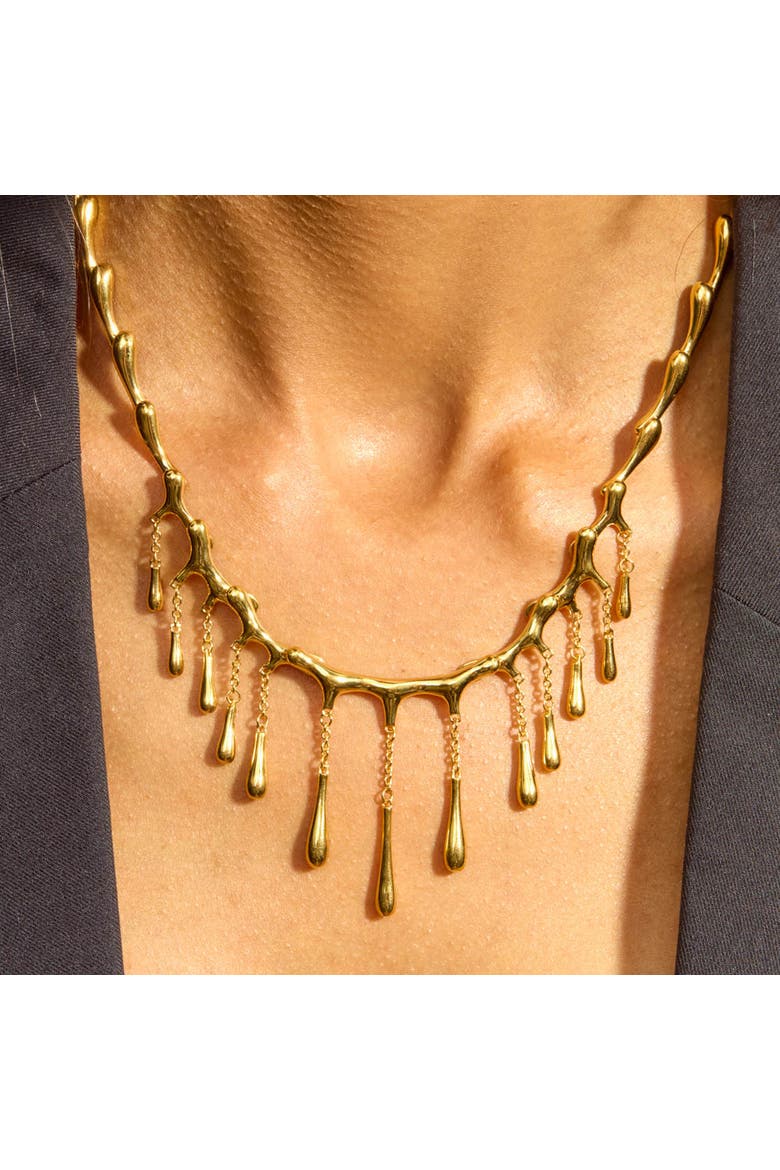 Short Multi Drop Necklace, Alternate, color, Gold
