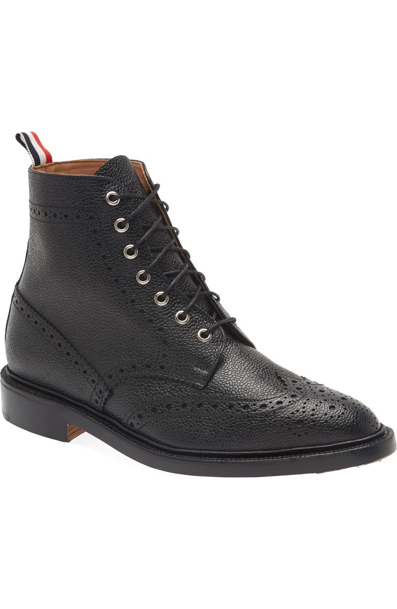 Thom Browne Classic Wingtip Lace-Up Boot, Main, color,