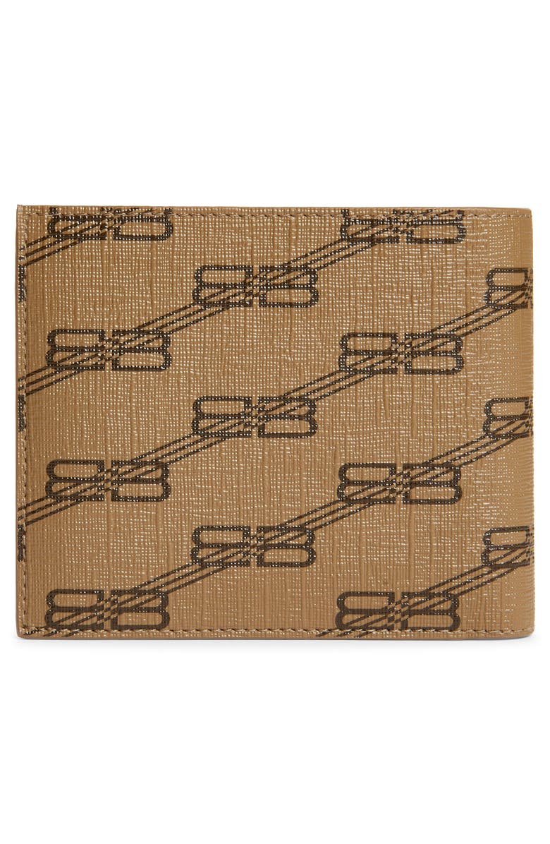 Balenciaga Signature BB Monogram Square Coated Canvas Bifold Wallet, Alternate, color,
