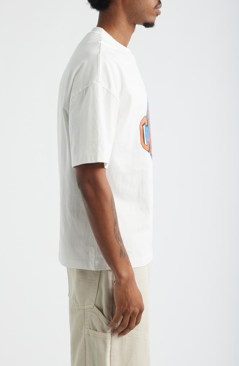 CRIMINAL DAMAGE Worldwide Radio Graphic T-Shirt, Alternate, color, Off White