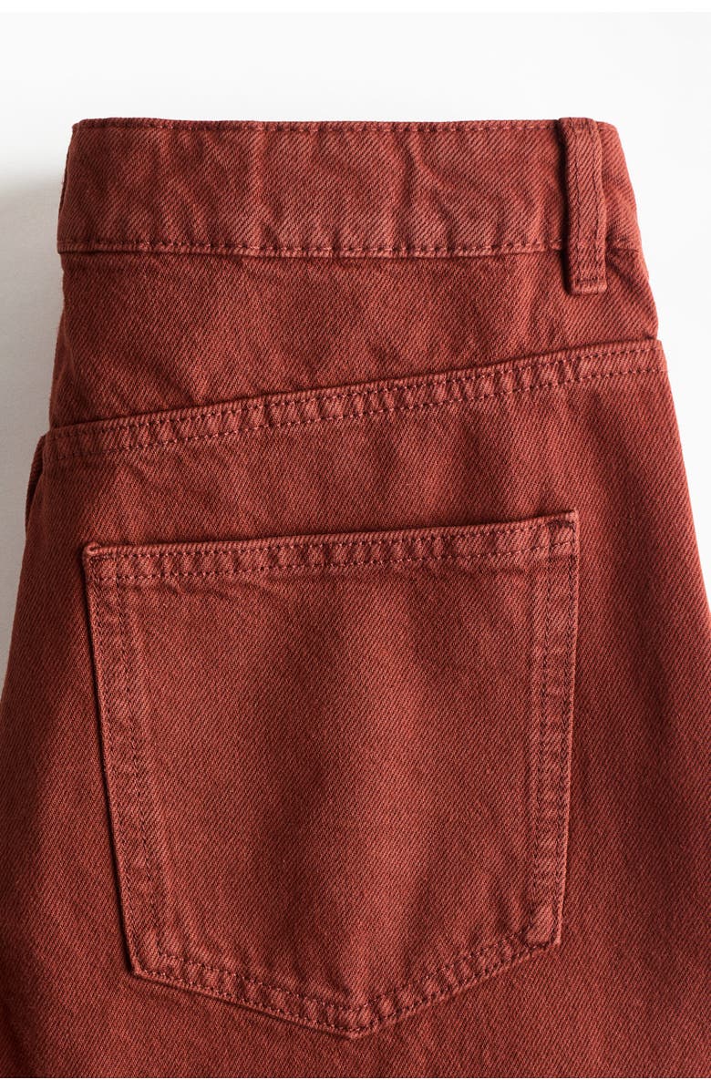 H&M Baggy high waist jeans, Alternate, color, Rust Red