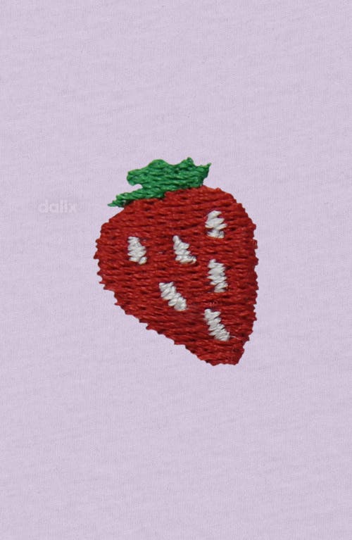Dalix Womens Lil Strawberry Lightweight High Waisted Tee In Purple
