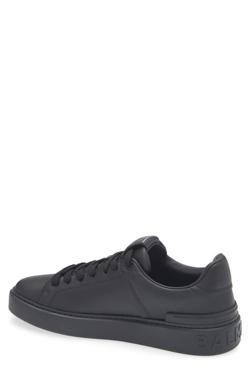 Balmain B Court Sneakers Flat Sole Round Toe In Black