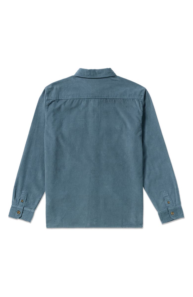 Billabong Bong Days Cotton Corduroy Button-Up Shirt, Alternate, color, Steel Blue