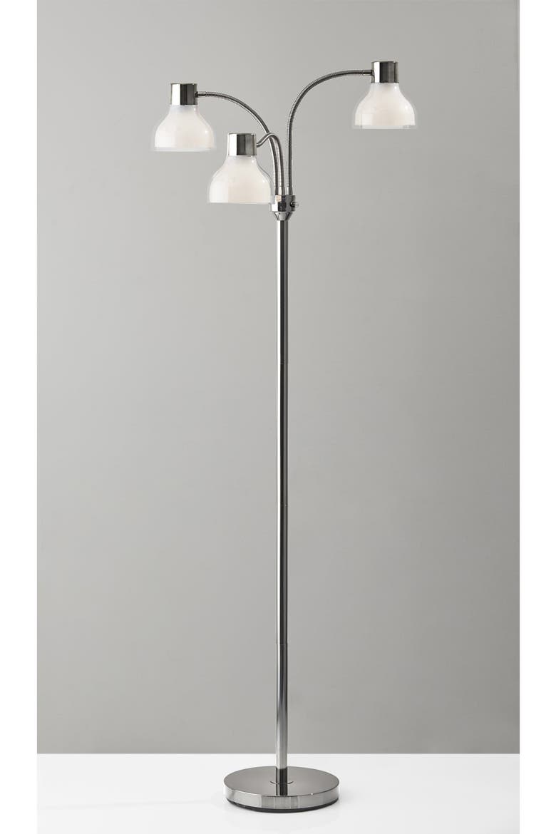 Presley 3-Arm Floor Lamp, Alternate, color, POLISHED NICKEL