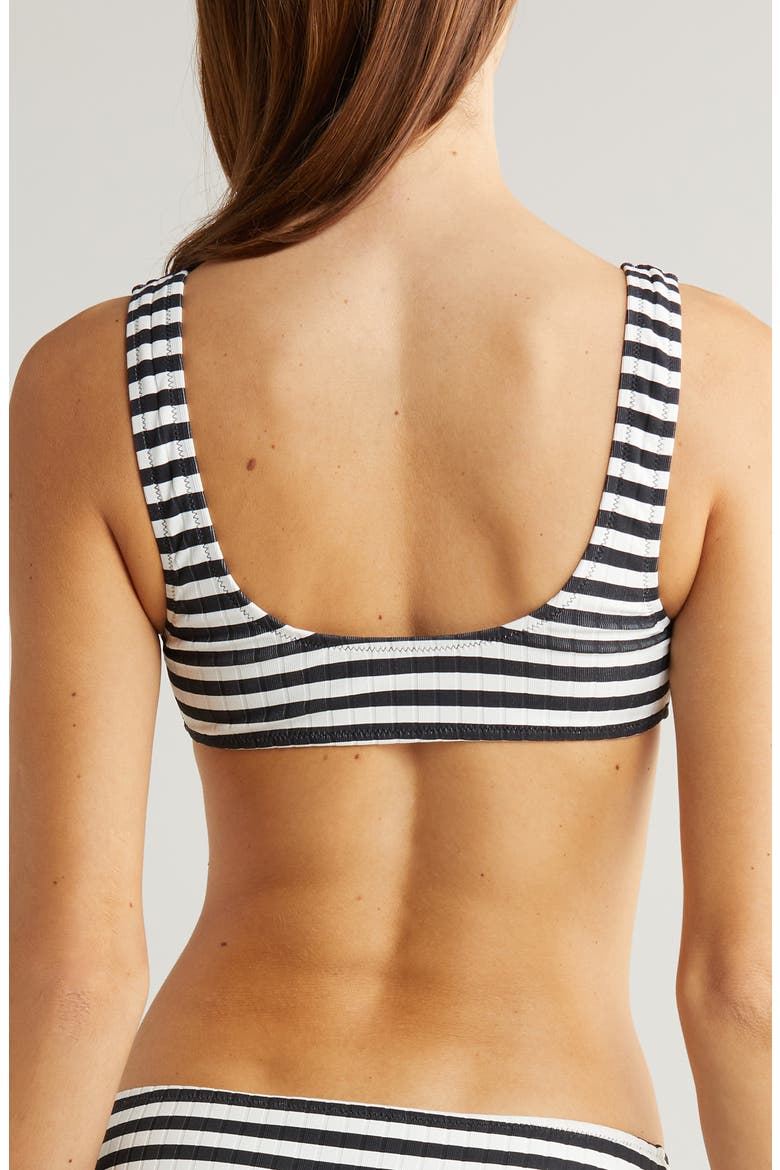 The Elle Bikini Top, Alternate, color, BLACKOUT X MARSHMALLOW