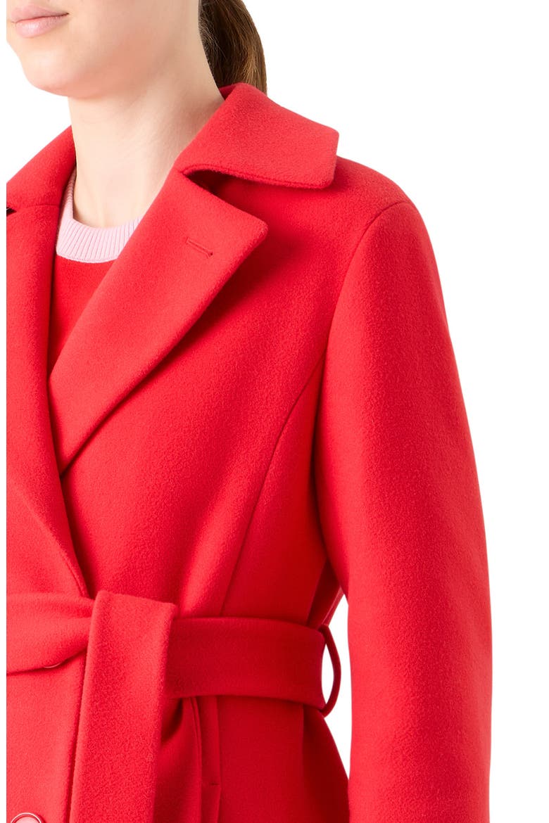 Virgin Wool Blend Coat, Alternate, color, BRIGHT RED