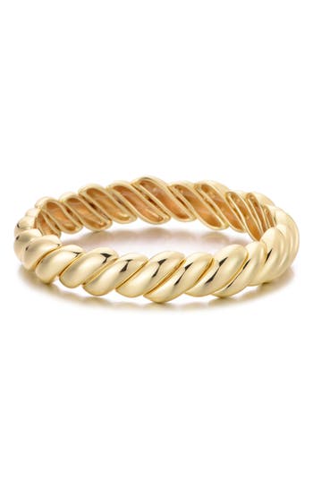 Adornia Macaroni Stretch Chain Bracelet In Gold