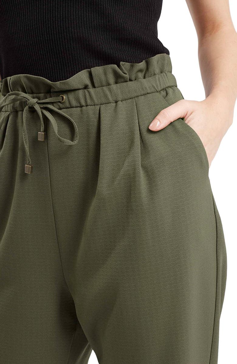 Topshop Drawstring Crop Trousers, Alternate, color, 