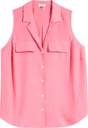 Court & Rowe Collared Button Front Sleeveless Shirt