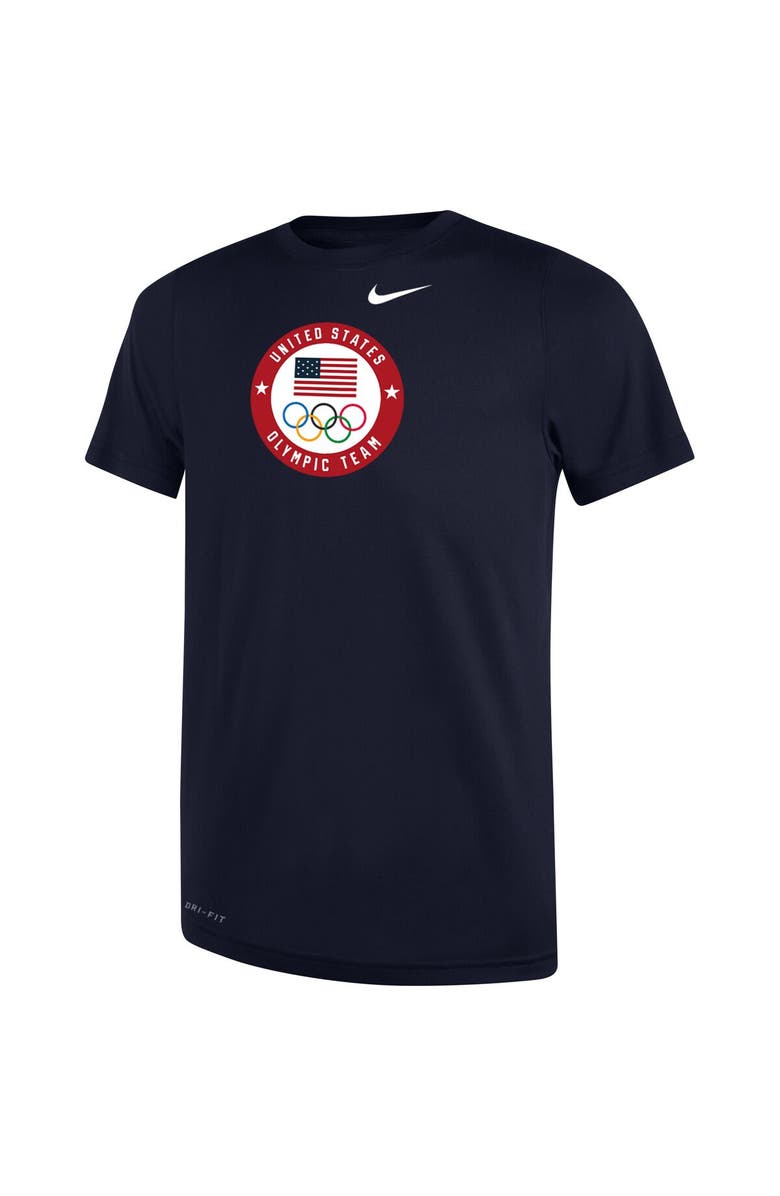 Nike Preschool Nike Navy Team USA Legend Performance T-Shirt, Main, color, 