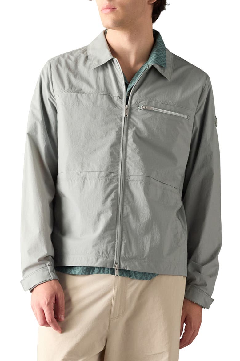 Topflight Water Repellent Shirt Jacket, Main, color, DUSTY JADE