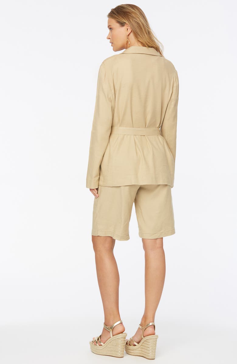 NYDJ Belted Linen Blend Blazer, Alternate, color, 