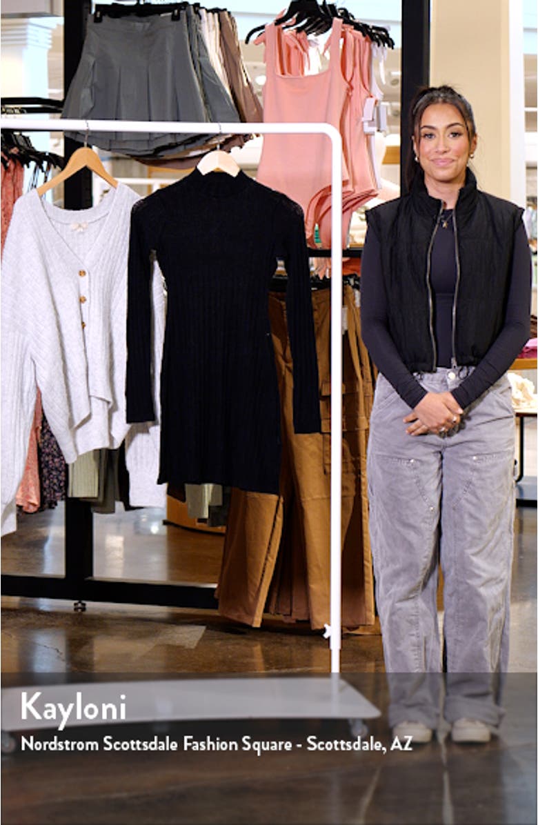 Everleigh Mock Neck Long Sleeve Sweater Dress, sales video thumbnail