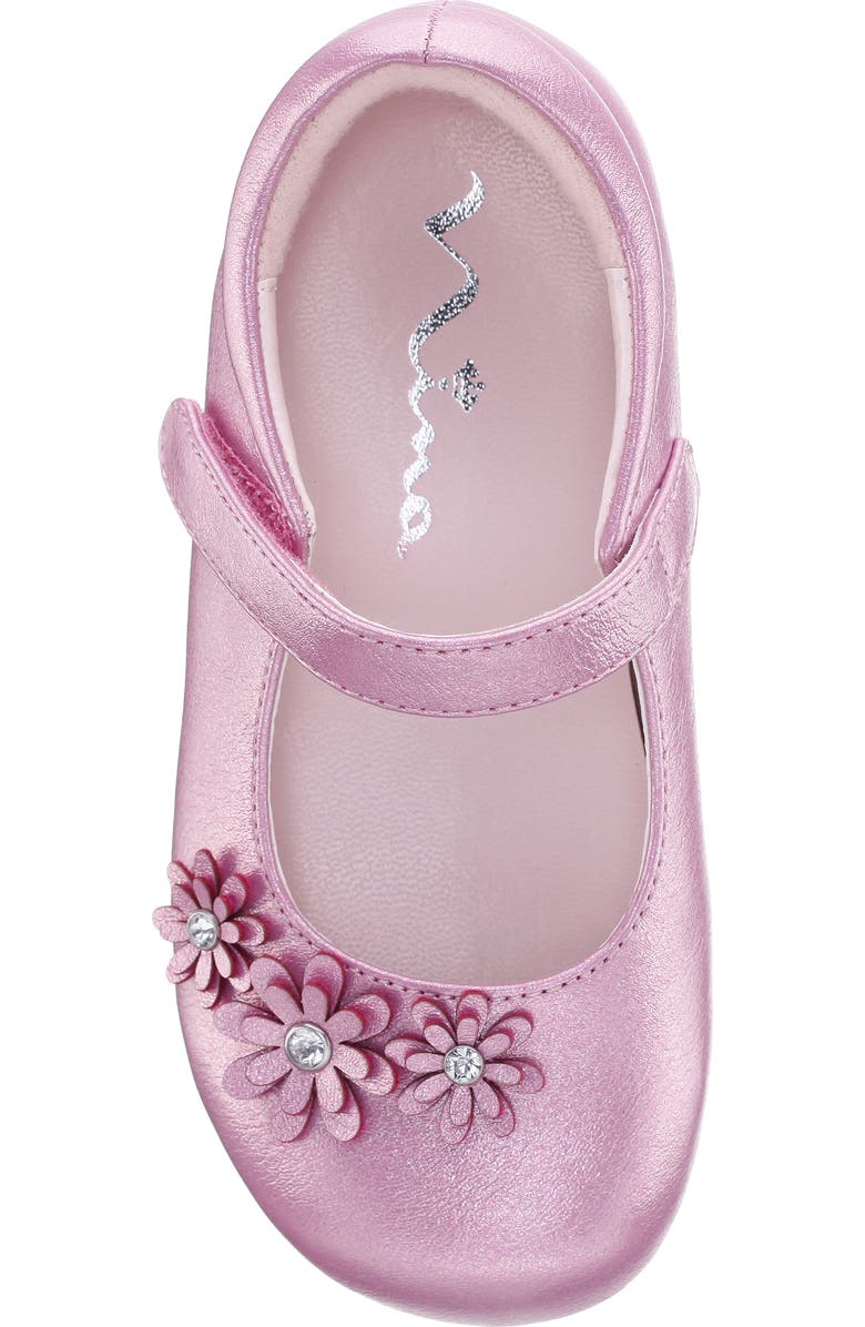 Nina Kids' Daisy Mary Jane Flat, Alternate, color, Light Pink Shimmer
