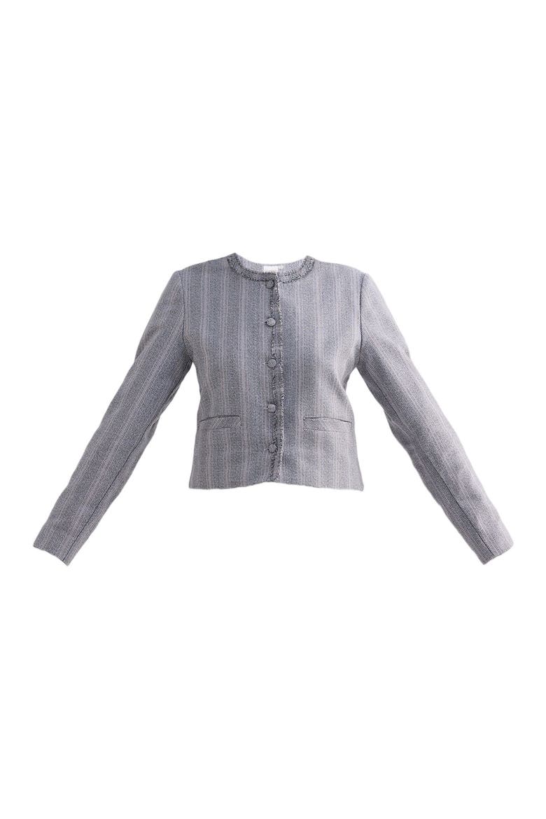 Lady Jacket in Cotton Tweed, Alternate, color, Steel Breeze