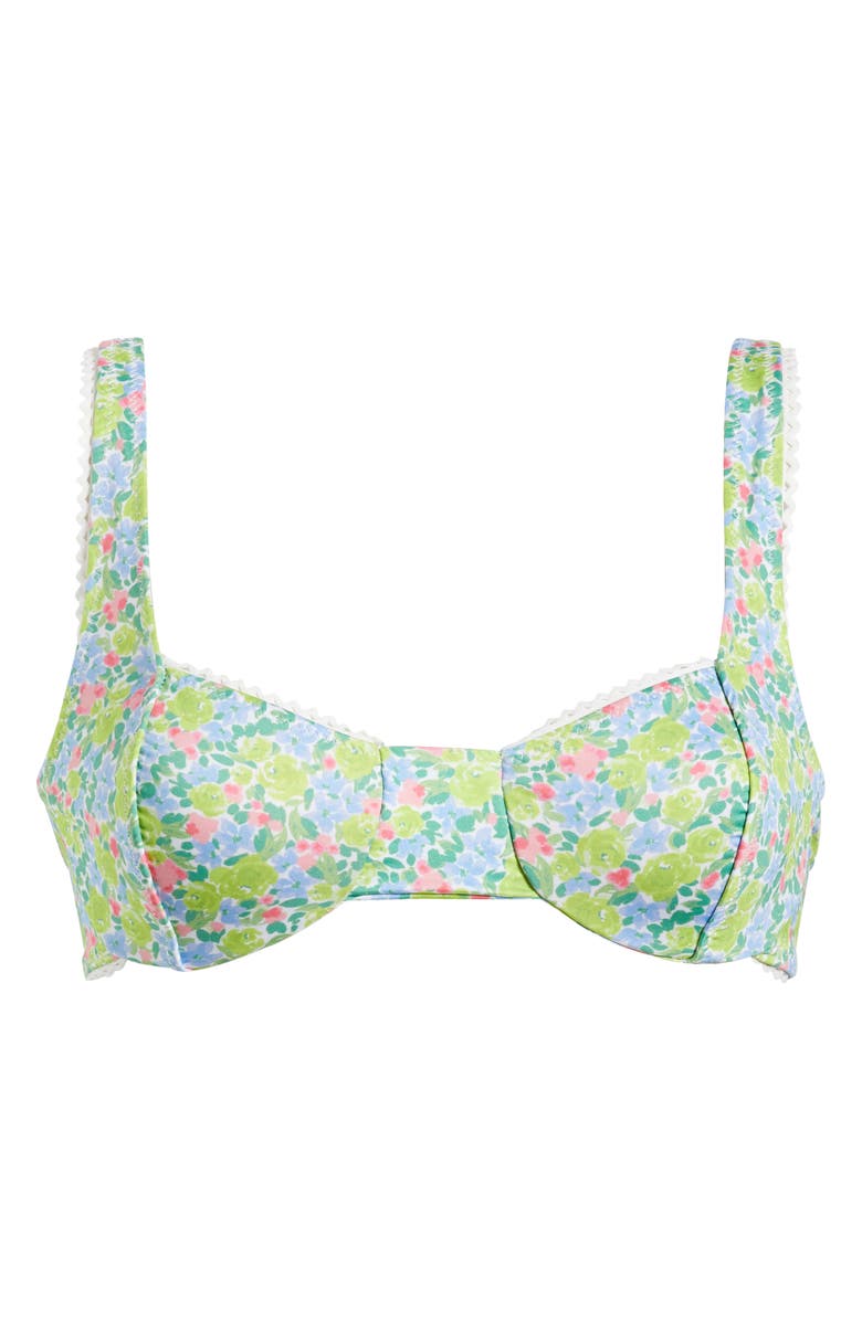 YELLOW THE LABEL Knox Lace Trim Bikini Top, Alternate, color, 