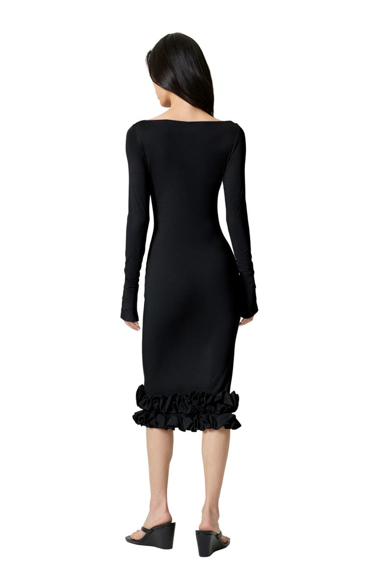 Nocturne Jersey Maxi Dress with Ruffle Detail, Alternate, color, 