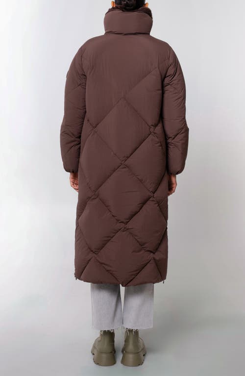 The Recycled Planet Company Dida Faux Fur Trim Water Repellent Down Puffer Coat In Brown