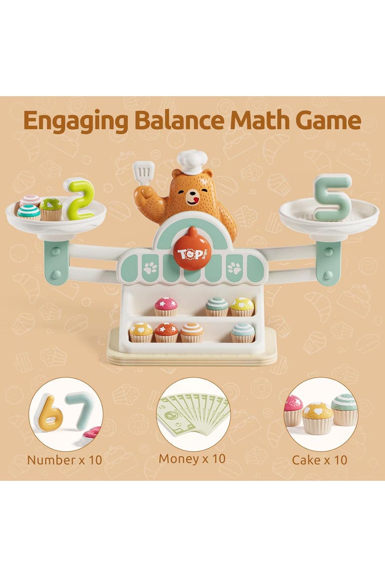 Kids Balance Math Game Educational Counting Toy, Alternate, color, Multicolor