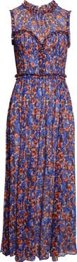 Ulla Johnson Kasia Floral Silk Midi Dress