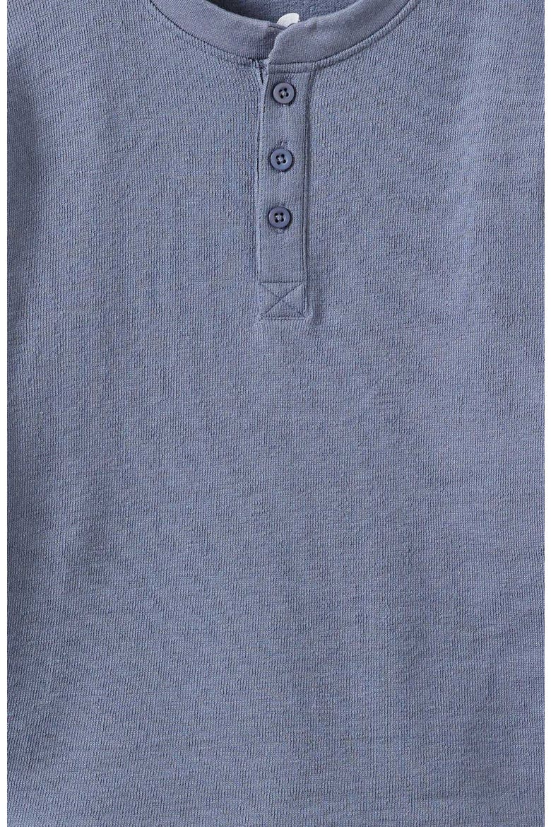 Kid's Henley Button Long Sleeve, Alternate, color, Steel