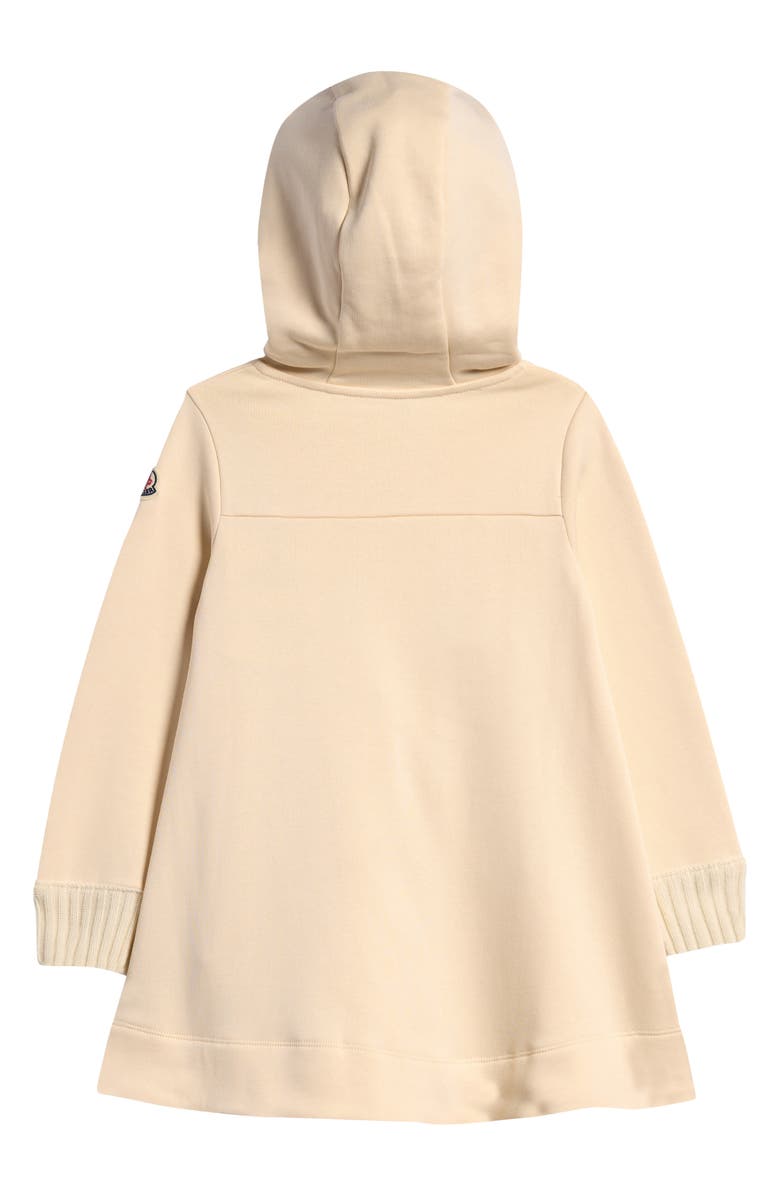 Moncler Kids' Logo Hooded Cotton Sweatshirt Dress, Alternate, color, 